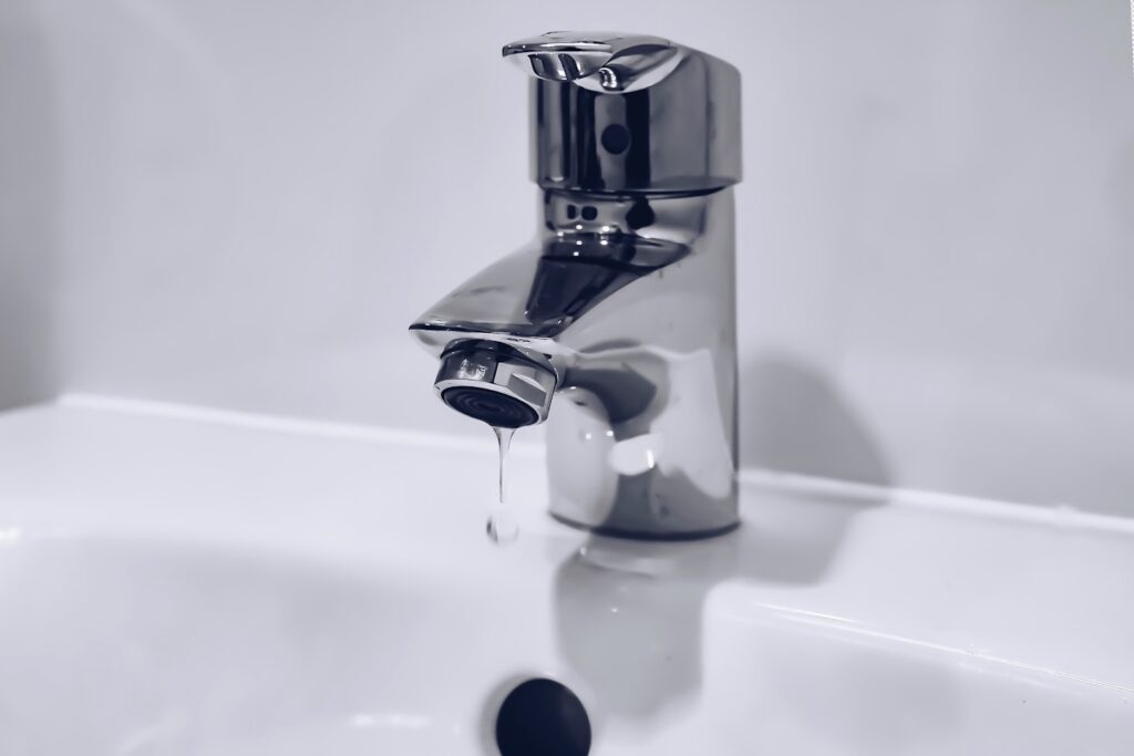 gray stainless steel faucet