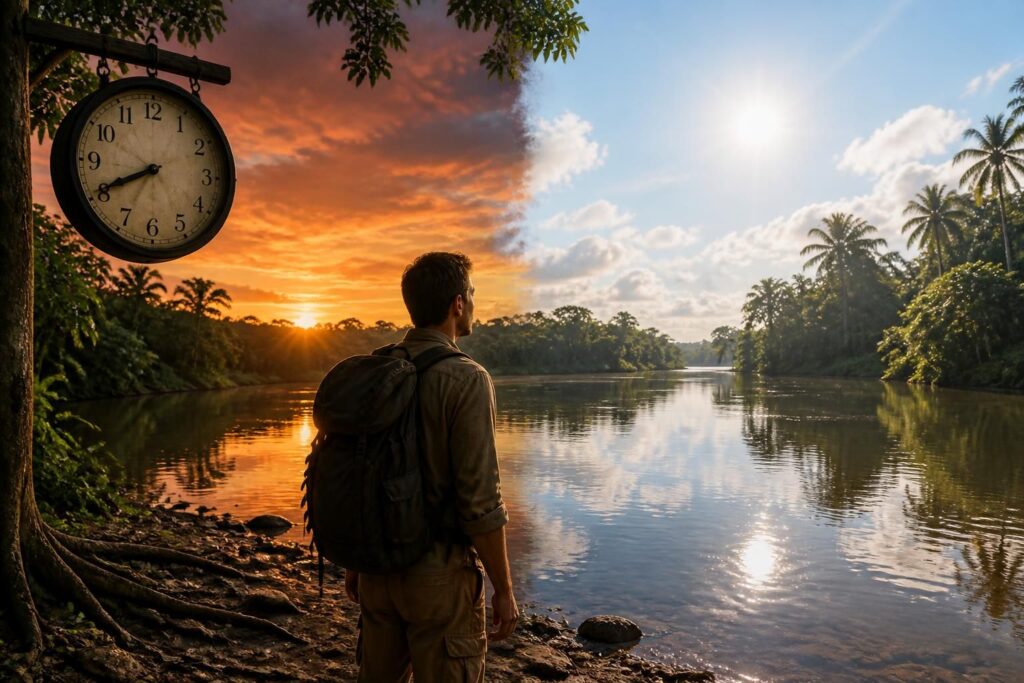 découvrez comment le décalage horaire avec l'heure de guyane peut affecter votre voyage en amazonie, et préparez-vous à vivre une expérience inoubliable sans fatigue ni confusion.
