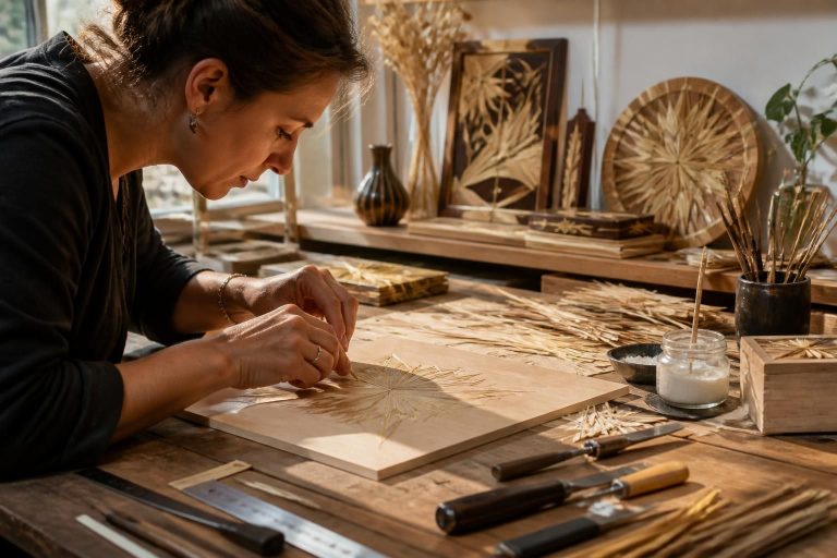 découvrez les techniques de la marqueterie de paille et sublimez vos créations artisanales grâce à notre guide complet et facile à suivre.