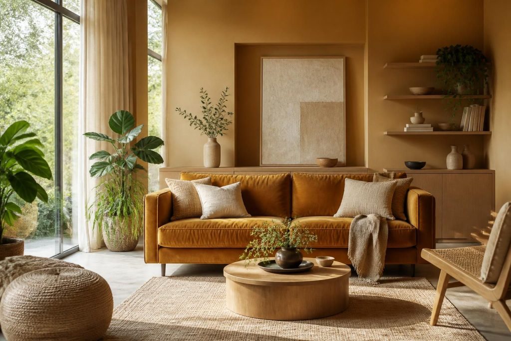 découvrez comment la couleur ocre, avec ses nuances chaleureuses et naturelles, peut sublimer votre intérieur en apportant confort et élégance à votre décoration.